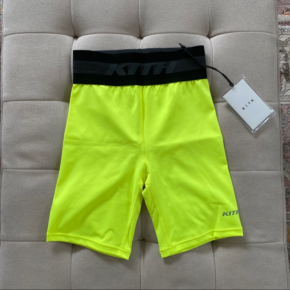 KITH - Biker Shorts - XS - Neon Yellow